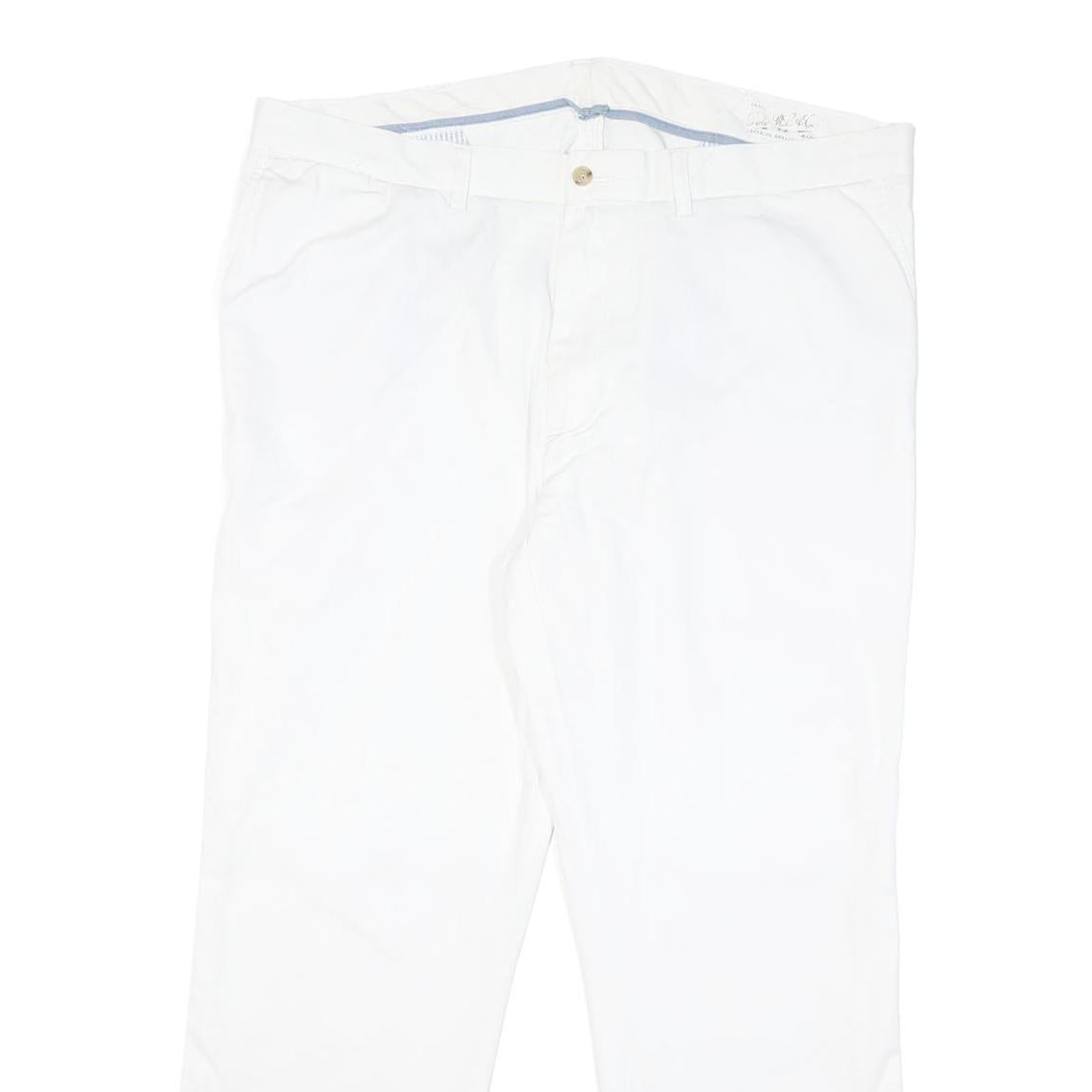 POLO RALPH LAUREN Mens White Regular Fit Straight Cotton Blend Trousers W38 L28