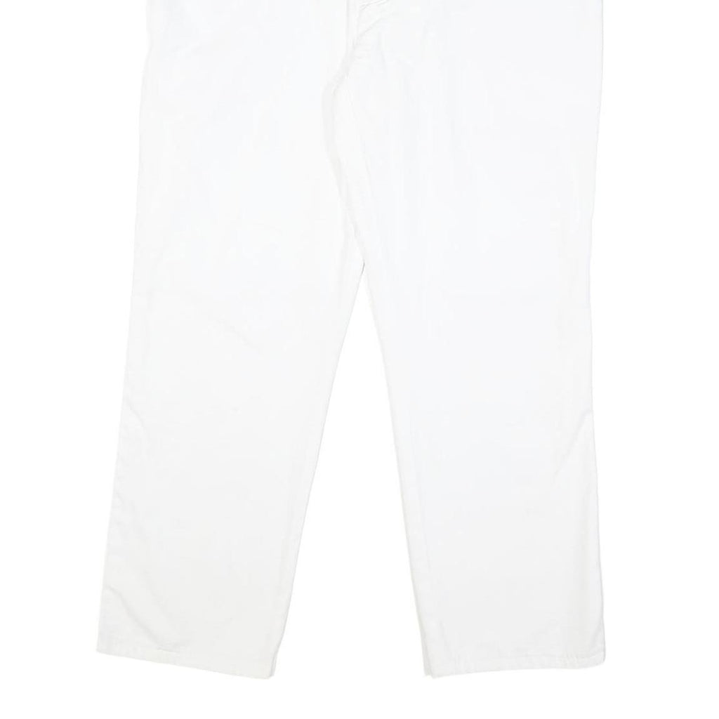 POLO RALPH LAUREN Mens White Regular Fit Straight Cotton Blend Trousers W38 L28