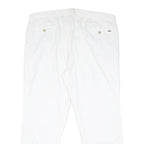 POLO RALPH LAUREN Mens White Regular Fit Straight Cotton Blend Trousers W38 L28
