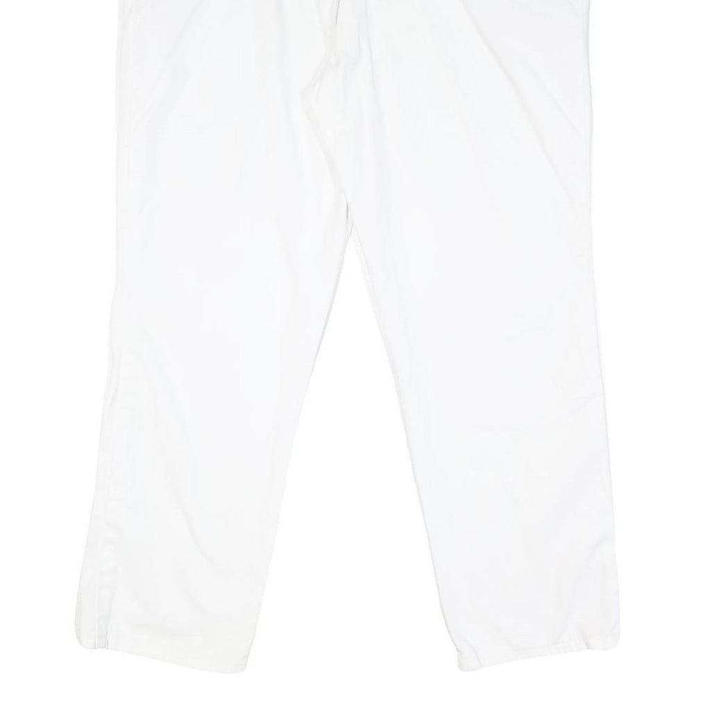 POLO RALPH LAUREN Mens White Regular Fit Straight Cotton Blend Trousers W38 L28