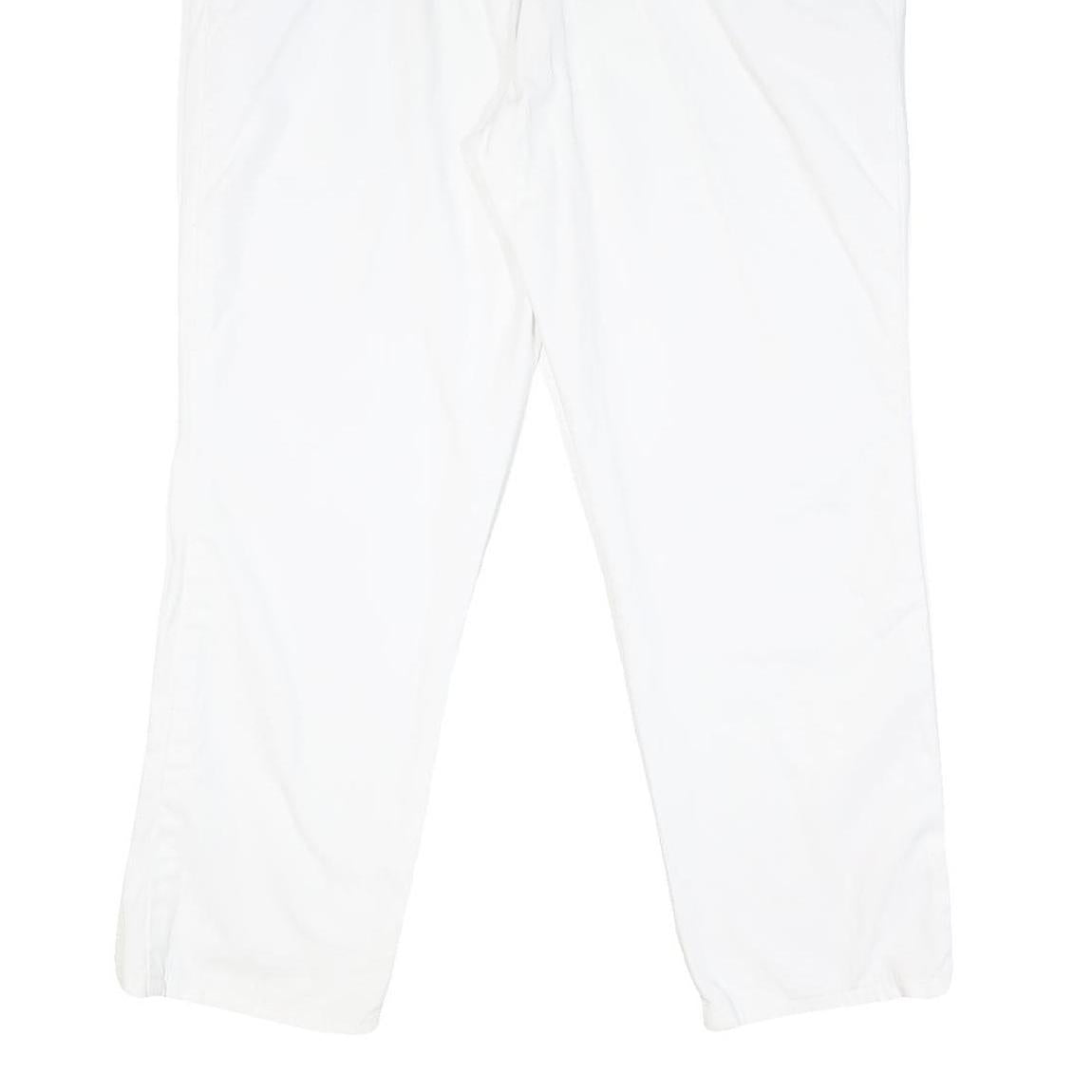 POLO RALPH LAUREN Mens White Regular Fit Straight Cotton Blend Trousers W38 L28