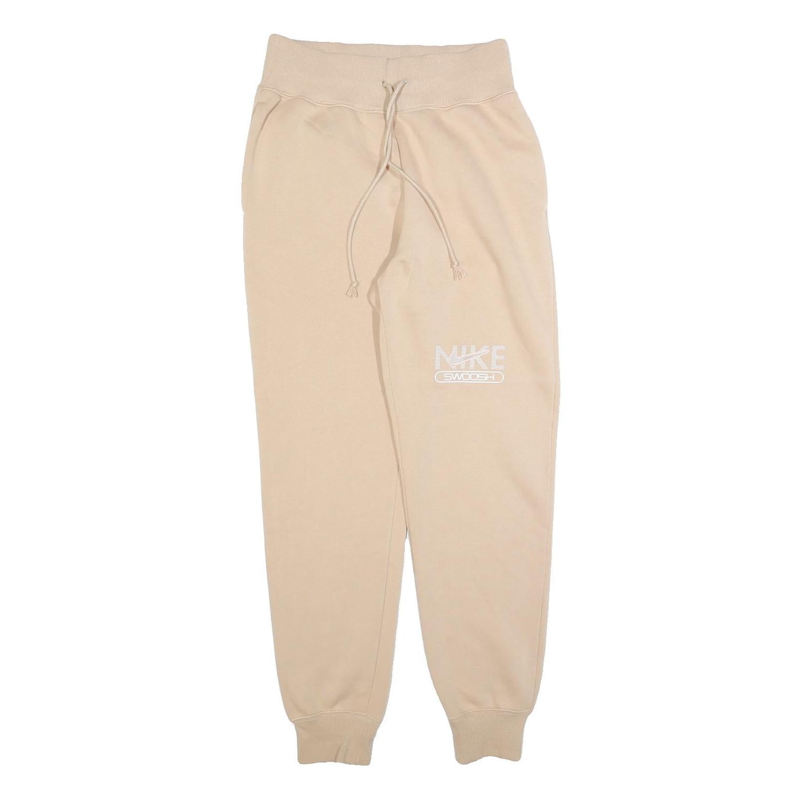 NIKE Womens Joggers Beige S W26 L30 Slim Tapered Cotton Blend Casual Comfort