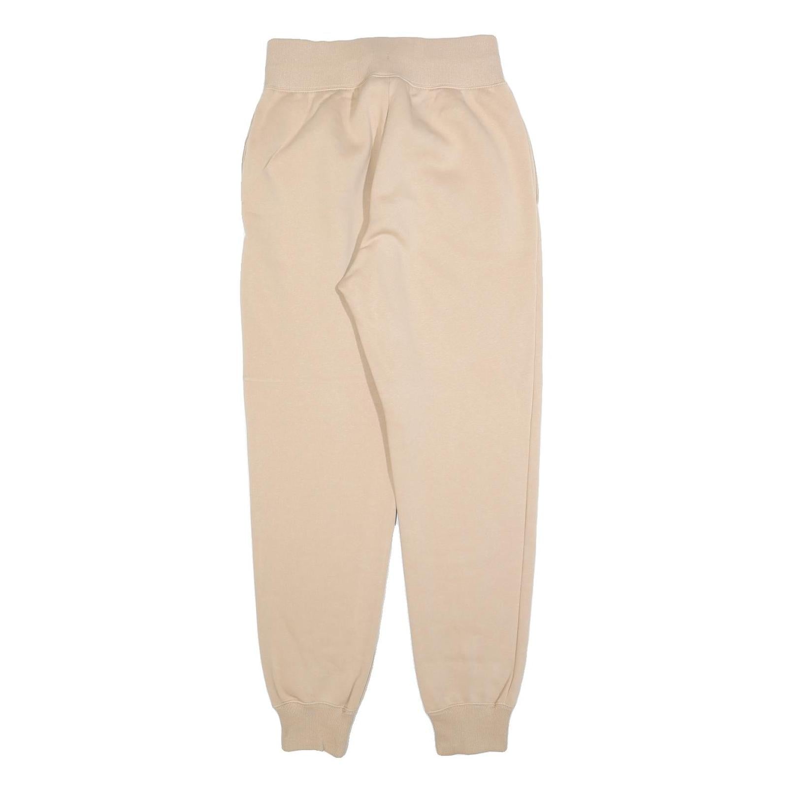 NIKE Womens Joggers Beige S W26 L30 Slim Tapered Cotton Blend Casual Comfort