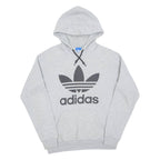ADIDAS Mens Grey Hoodie S