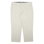 DICKIES Mens Classic Beige Trousers W38 L28 Polyester Blend Zip Closure