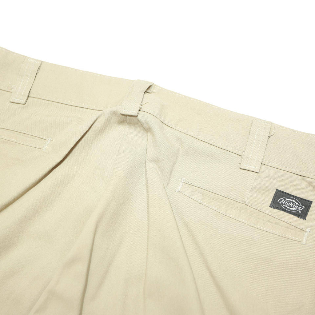 DICKIES Mens Classic Beige Trousers W38 L28 Polyester Blend Zip Closure