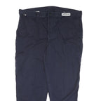 CARHARTT Mens Cotton Blend Navy Regular Fit Straight Leg Trousers W46 L33