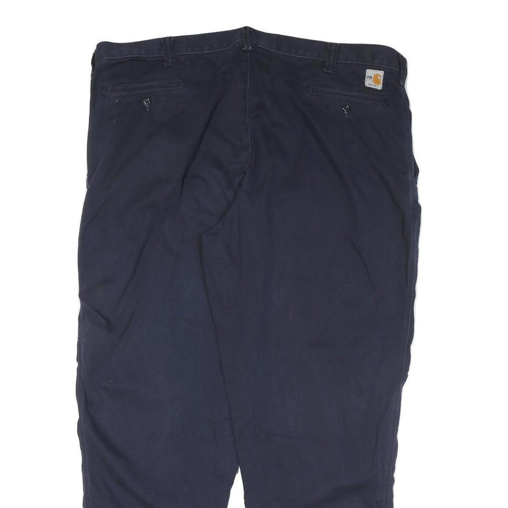 CARHARTT Mens Cotton Blend Navy Regular Fit Straight Leg Trousers W46 L33