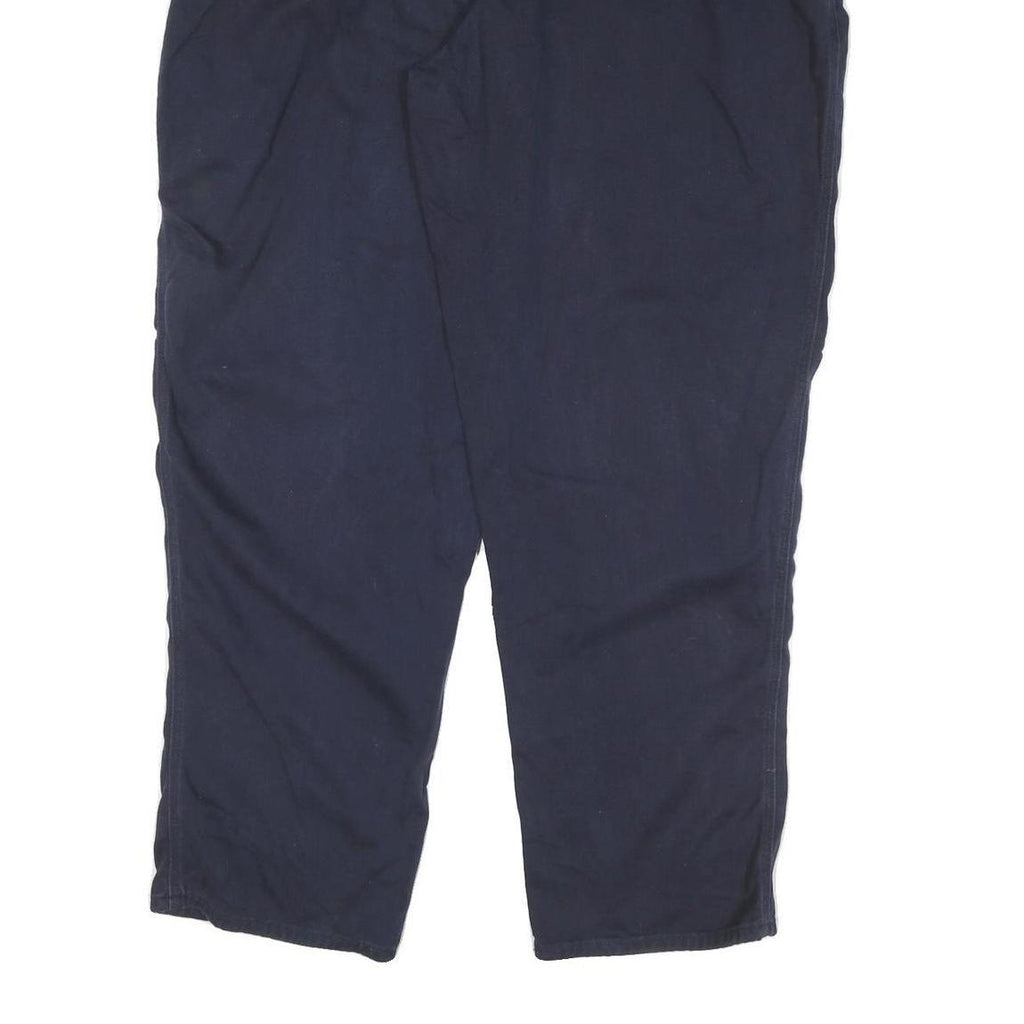 CARHARTT Mens Cotton Blend Navy Regular Fit Straight Leg Trousers W46 L33