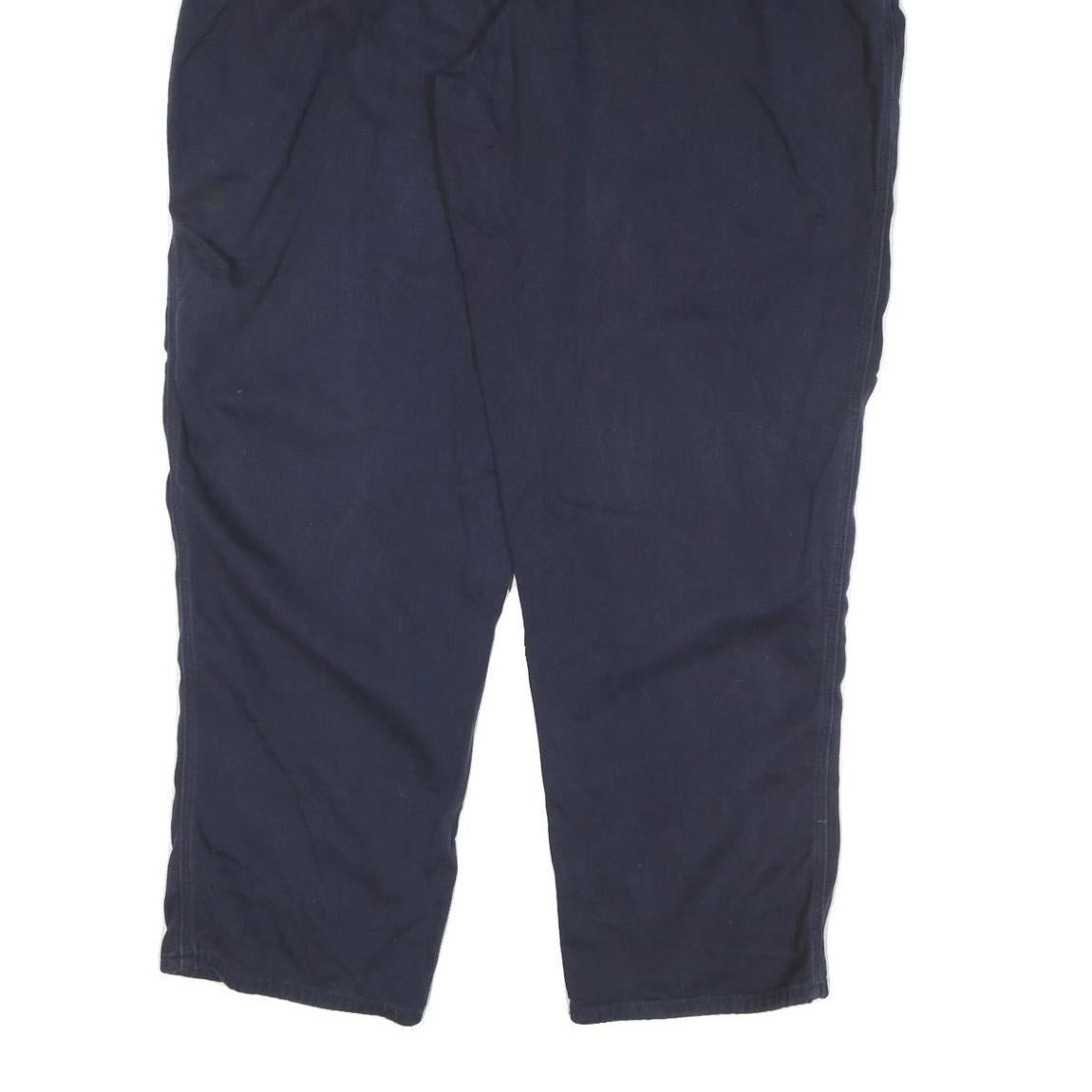 CARHARTT Mens Cotton Blend Navy Regular Fit Straight Leg Trousers W46 L33