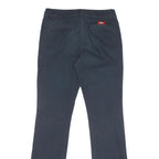 DICKIES Womens Regular Fit Navy Blue Cotton Blend Trousers W30 L32 Casual