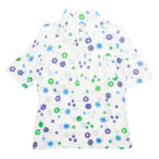 KLEINBERGER Womens Printed Shirt White Collared Floral M