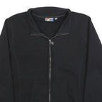 FILA Womens Black Zip Jacket XL Cotton Blend Plain Casual Sportswear