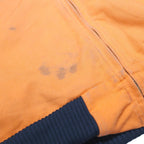 CARHARTT Mens Orange Cotton Zip Hooded Jacket 3XL Workwear Durable Heavyweight