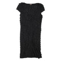 PHASE EIGHT Womens Day Dress Black Short Sleeve Knee Length M