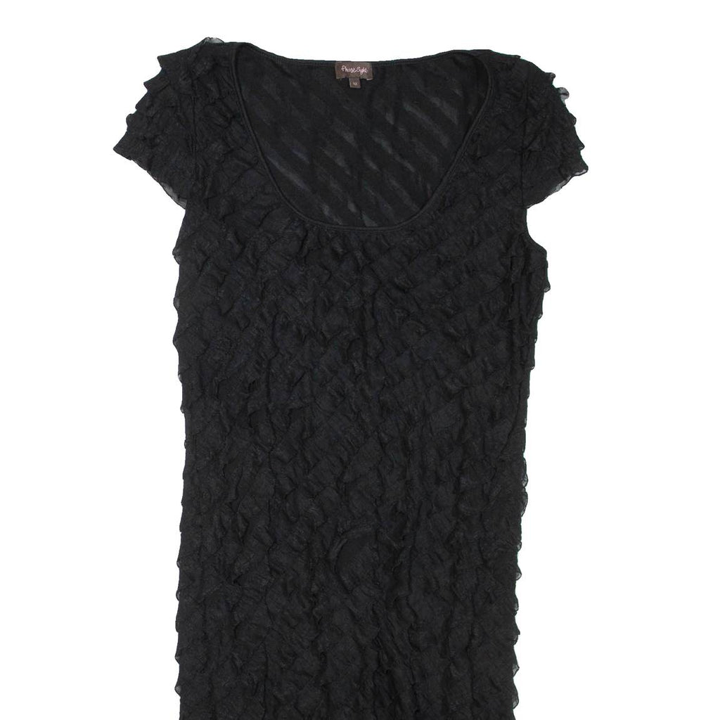 PHASE EIGHT Womens Day Dress Black Short Sleeve Knee Length M