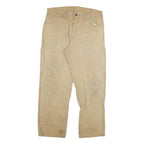 DICKIES Mens Regular Fit Beige Denim Jeans W34 L29 Workwear Durable Zip Closure
