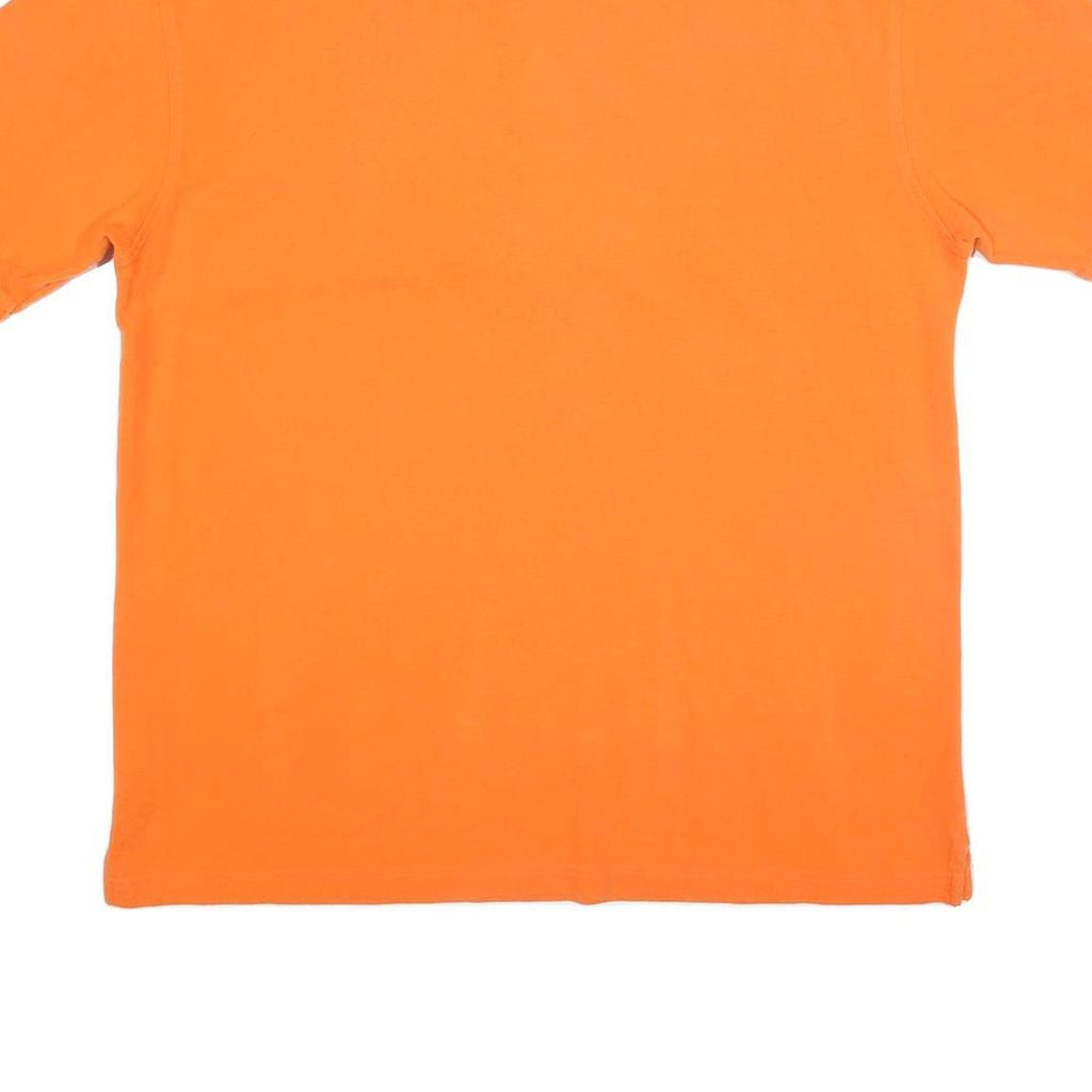 TOMMY HILFIGER Mens Orange Red & White Stripe Short Sleeve Polo Shirt XL Cotton