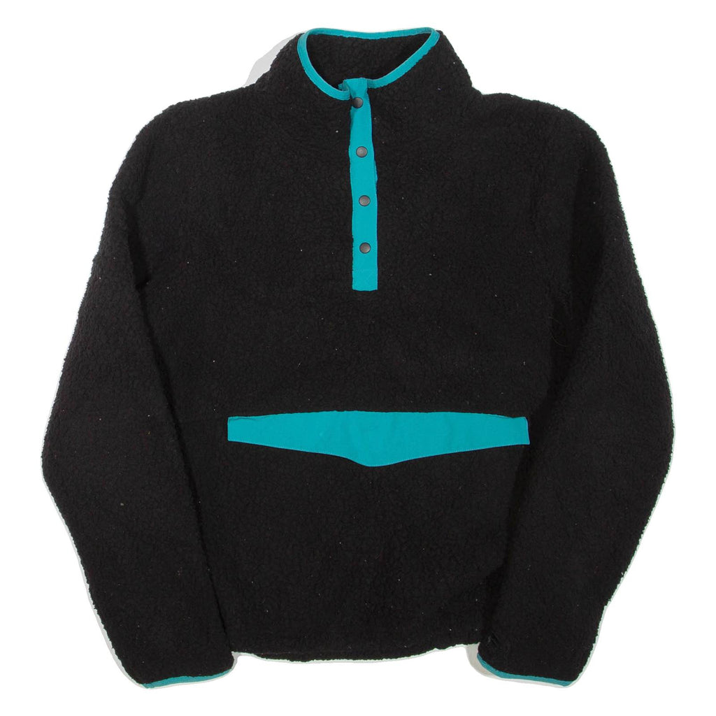 FILA Womens Fleece Black Button Neck XL