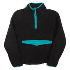 FILA Womens Fleece Black Button Neck XL