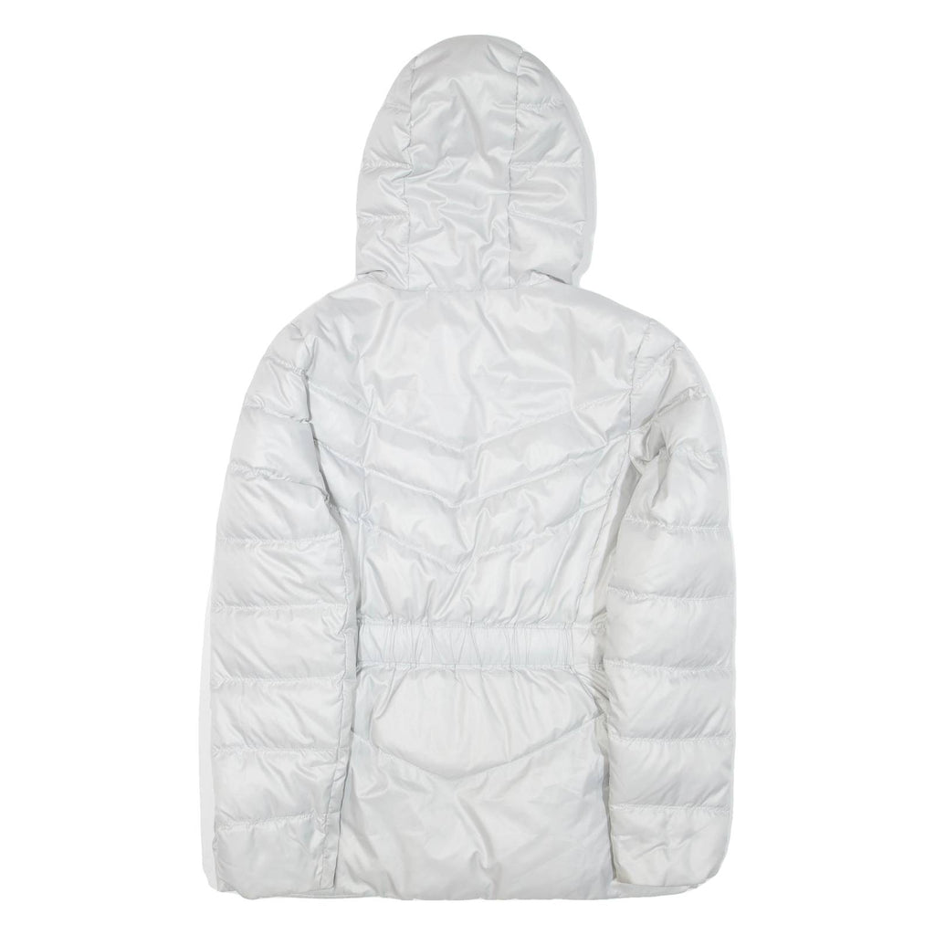 PUMA Womens Puffer Jacket Grey Hooded UK 12
