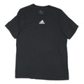 ADIDAS Mens Black T-Shirt M Short Sleeve Crew Neck Logo Graphic Plain