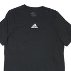 ADIDAS Mens Black T-Shirt M Short Sleeve Crew Neck Logo Graphic Plain
