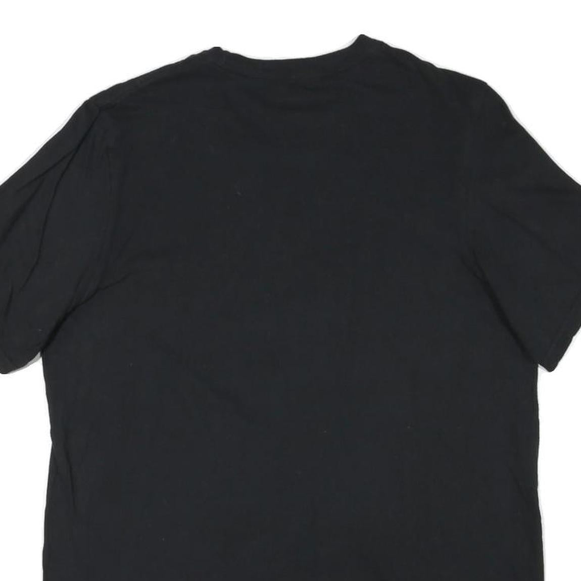 ADIDAS Mens Black T-Shirt M Short Sleeve Crew Neck Logo Graphic Plain