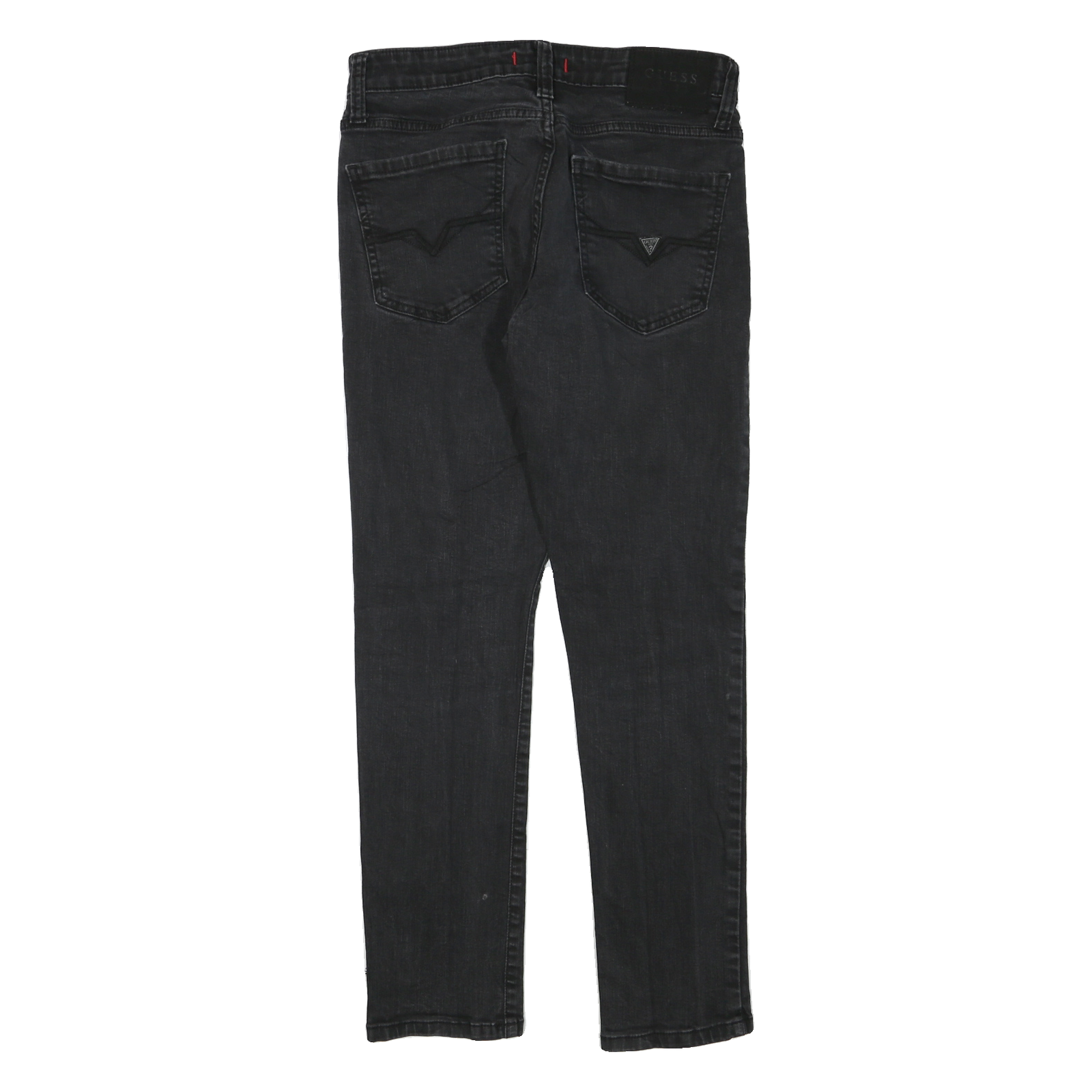 GUESS Womens Black Regular Skinny Denim Dark Zip W28 L28 Stylish Comfortable