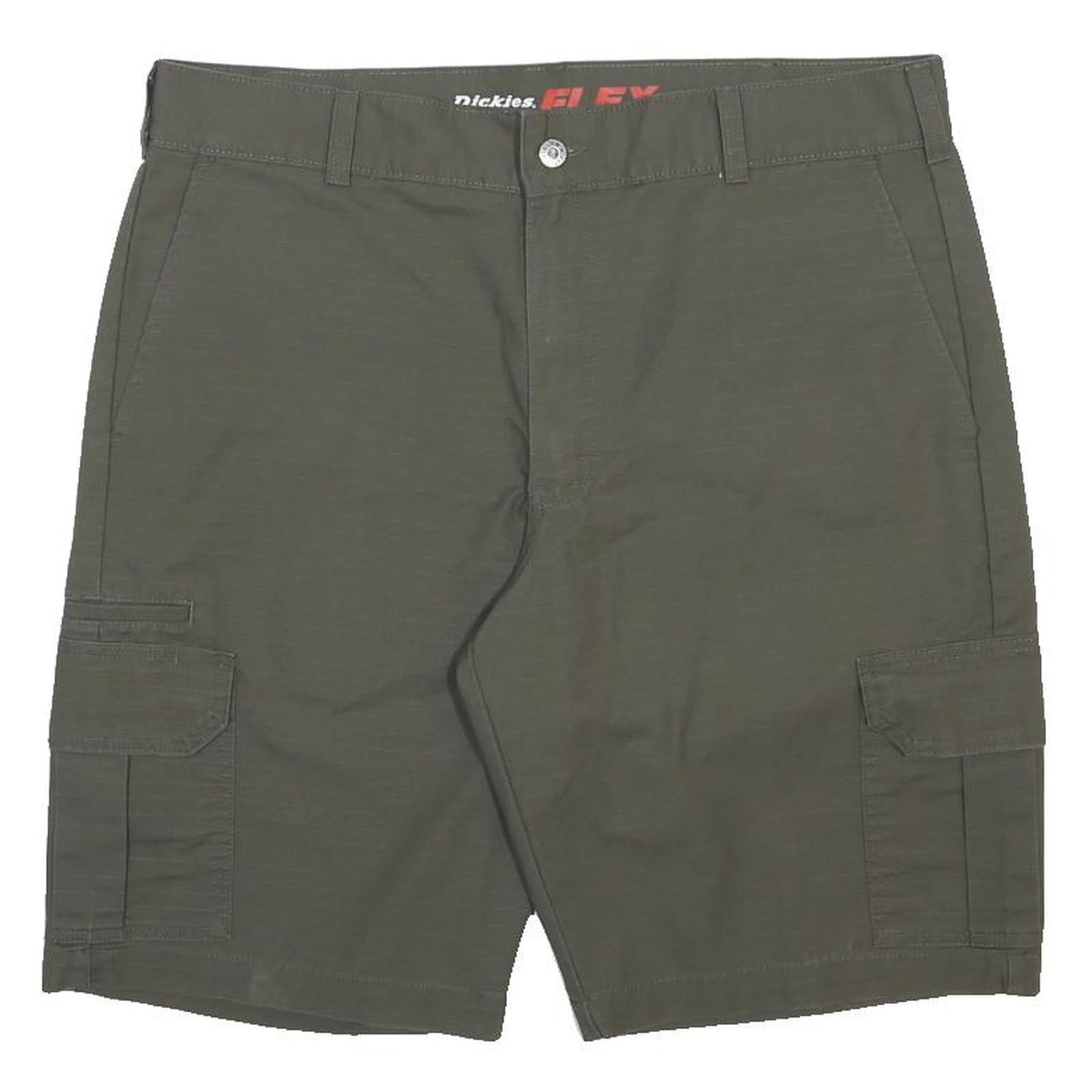 DICKIES Mens Cargo Green XL W38 Cotton Blend Workwear Pockets Shorts