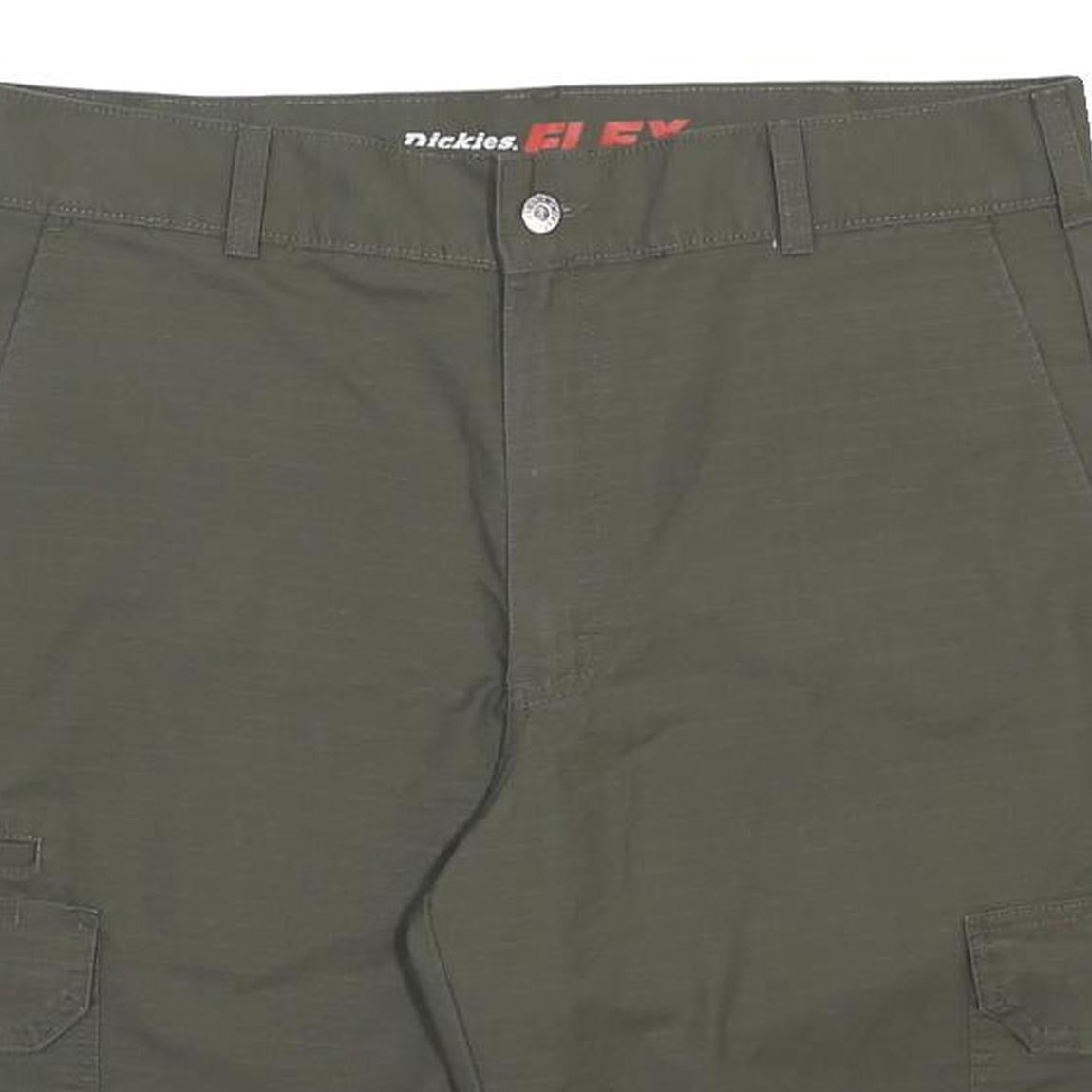 DICKIES Mens Cargo Green XL W38 Cotton Blend Workwear Pockets Shorts
