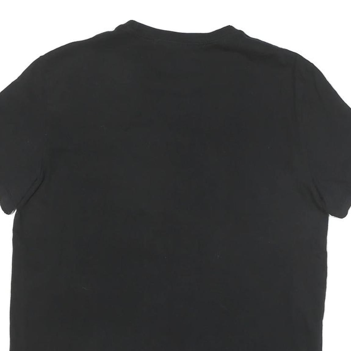 GUESS Mens Black LA Graphic T-Shirt M Short Sleeve Crew Neck Cotton Blend