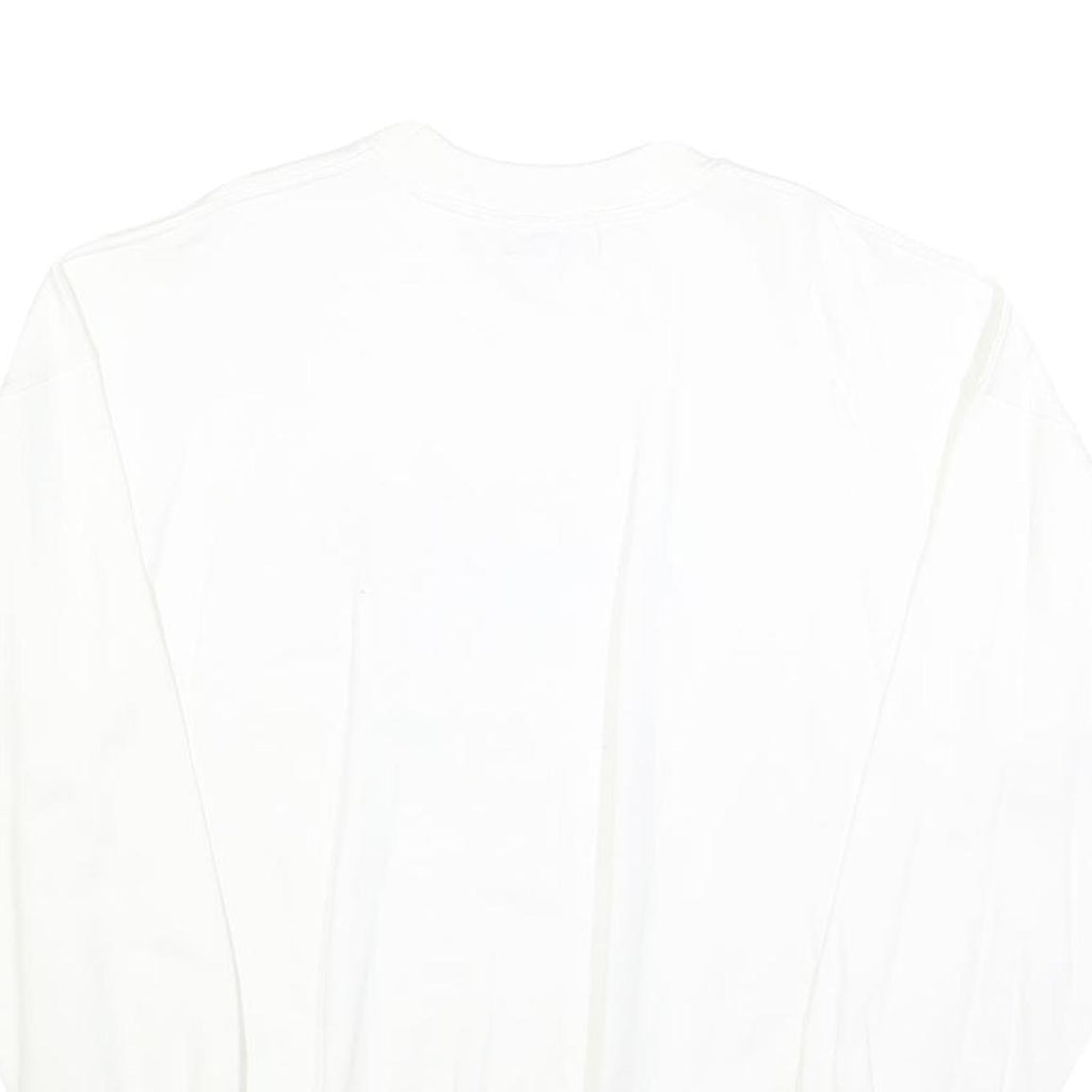 EXPRESS WEAR Mens White Freestyle Graphic Crew Neck M Cotton Blend Sweatshirt