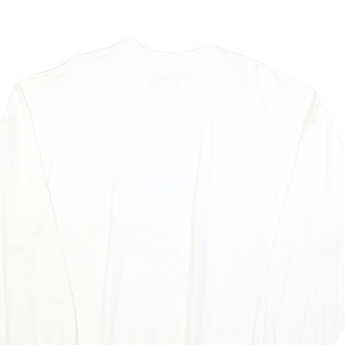 EXPRESS WEAR Mens White Freestyle Graphic Crew Neck M Cotton Blend Sweatshirt