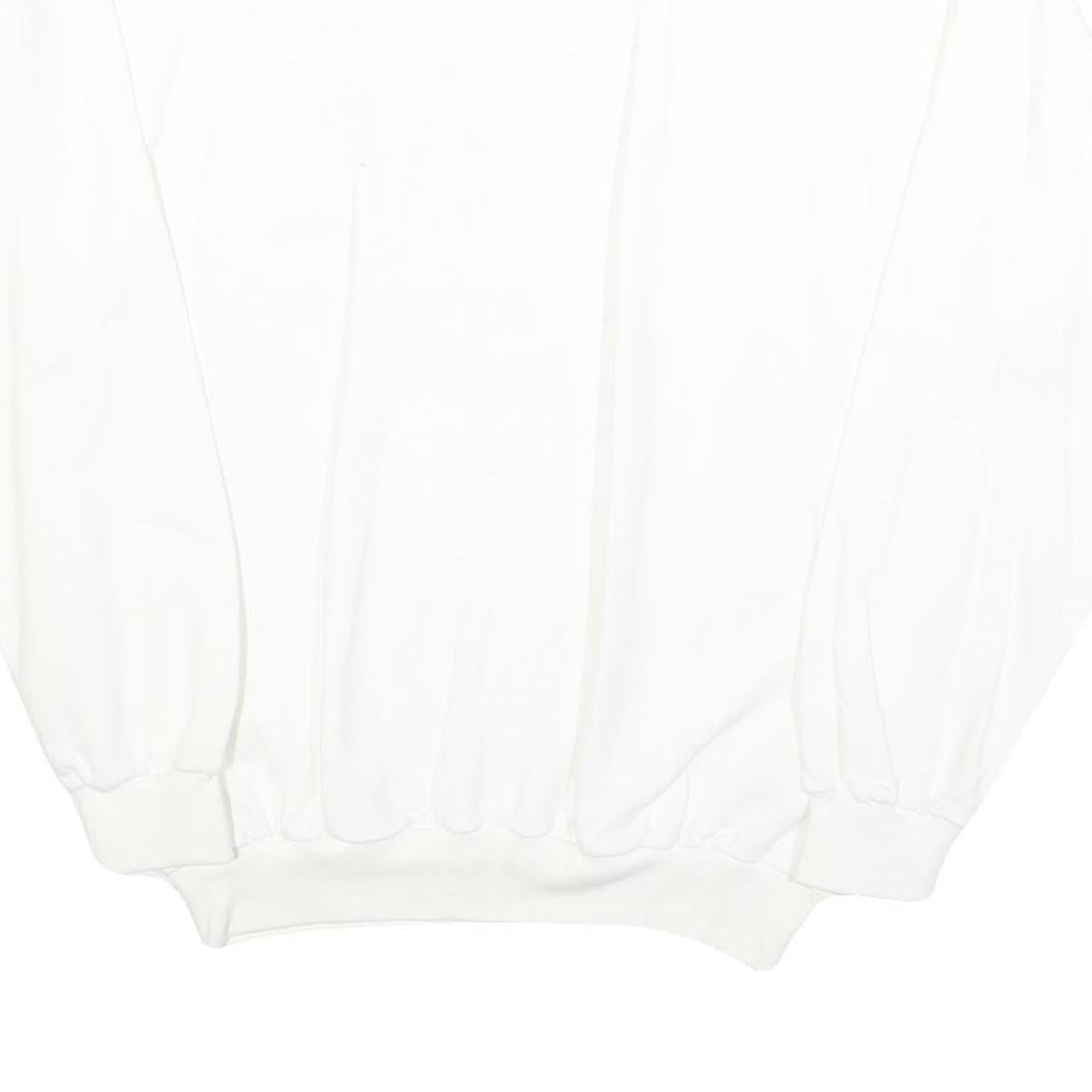 EXPRESS WEAR Mens White Freestyle Graphic Crew Neck M Cotton Blend Sweatshirt