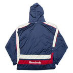 REEBOK Mens Blue Hoodie Full Zip M
