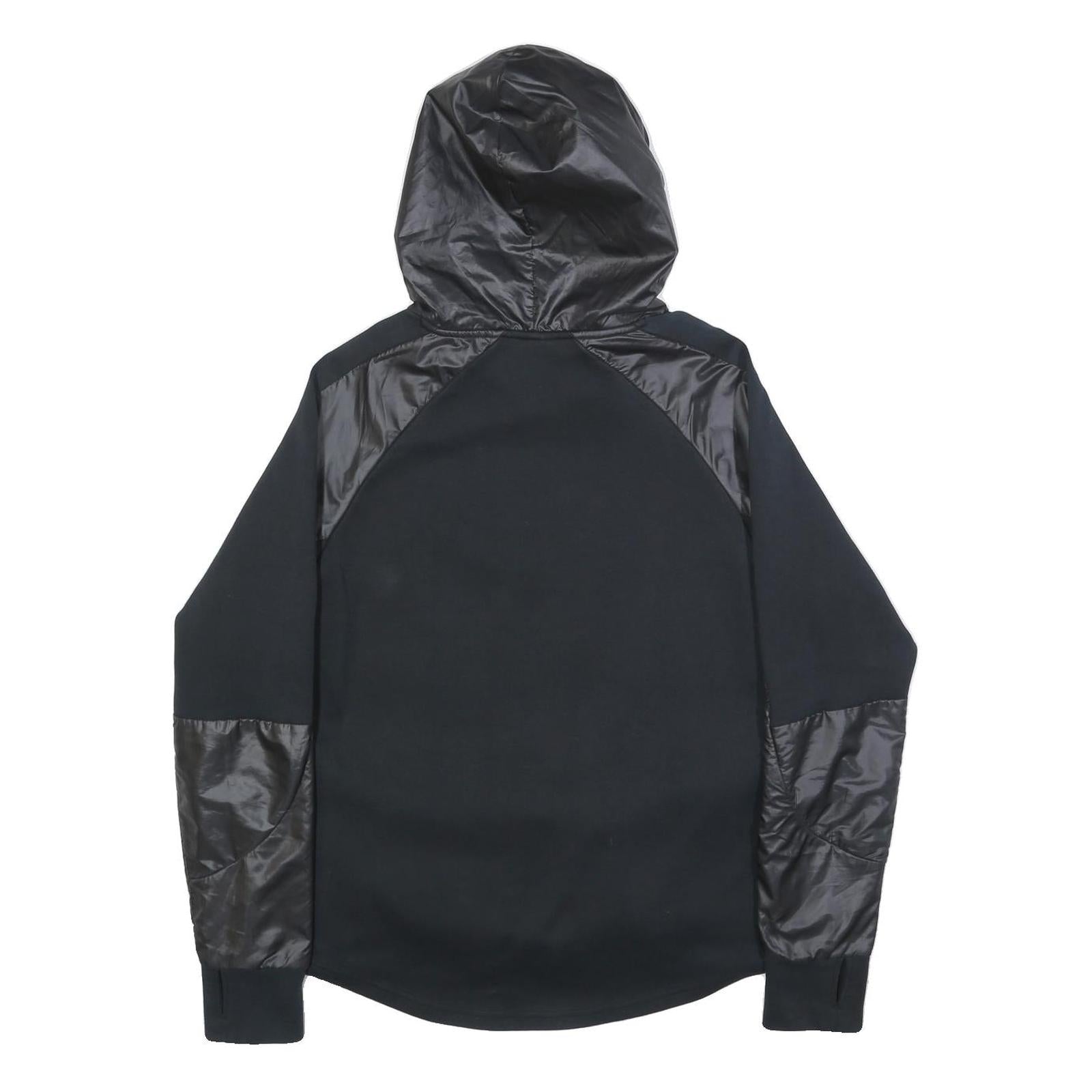 PUMA Womens Black Hoodie UK 14 Cotton Blend Pullover Sportswear Sweatshirt