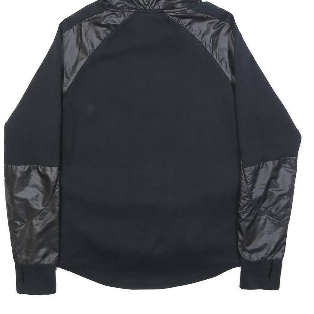 PUMA Womens Black Hoodie UK 14 Cotton Blend Pullover Sportswear Sweatshirt