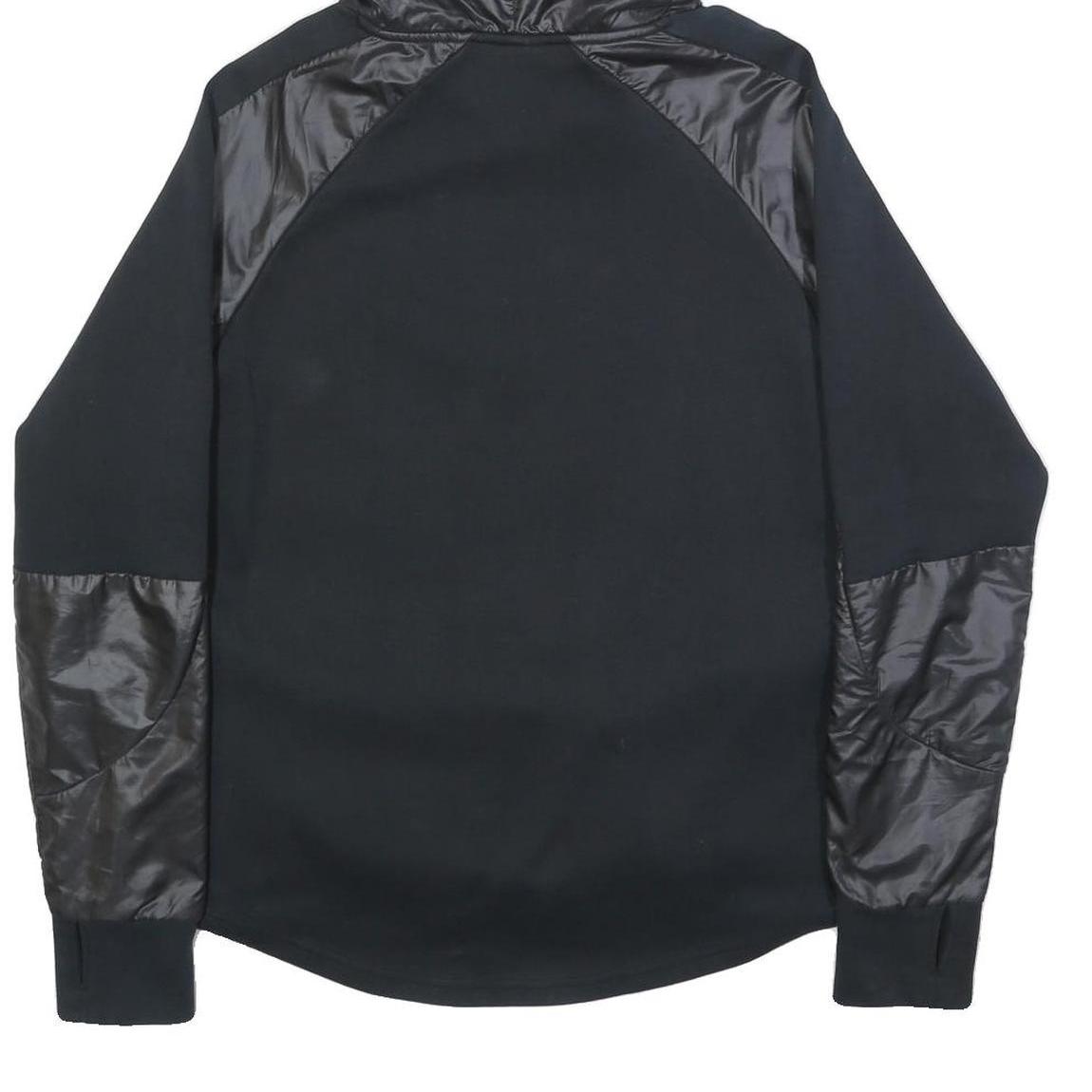 PUMA Womens Black Hoodie UK 14 Cotton Blend Pullover Sportswear Sweatshirt