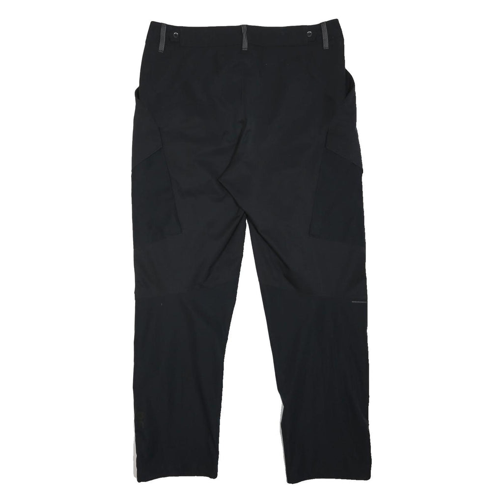 ON CLOUD Mens Black Regular Fit Straight Leg Trousers W38 L32 Casual Outdoor