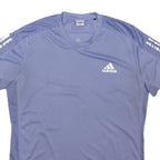 ADIDAS Mens Blue Polyester Blend Graphic T-Shirt M Short Sleeve Crew Neck