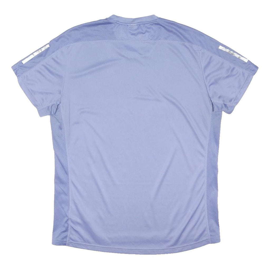 ADIDAS Mens Blue Polyester Blend Graphic T-Shirt M Short Sleeve Crew Neck