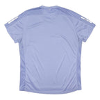 ADIDAS Mens Blue Polyester Blend Graphic T-Shirt M Short Sleeve Crew Neck
