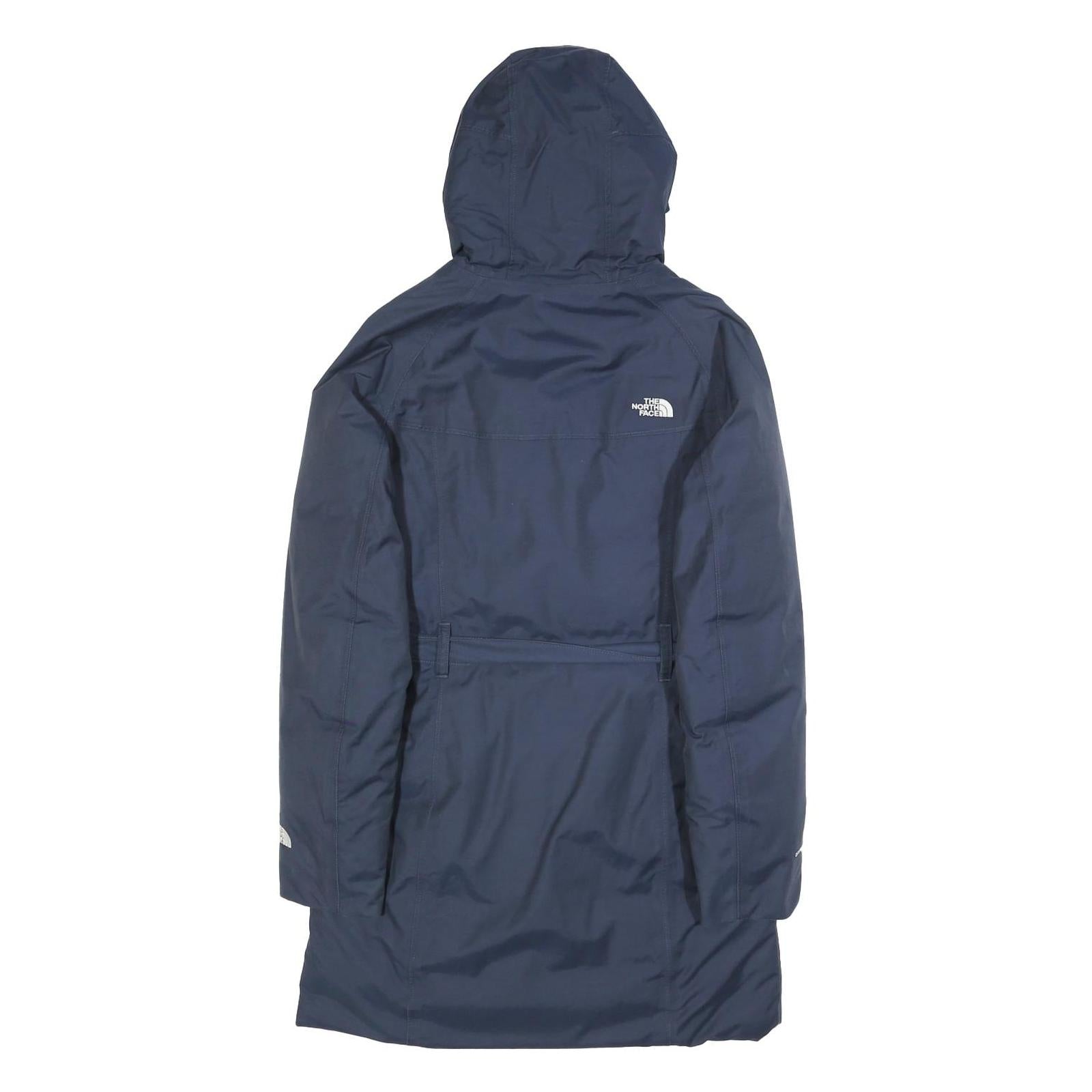 THE NORTH FACE Womens Navy Blue Hooded Zip Jacket XS Cotton Blend Outdoor
