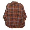 LEE Mens Brown & Blue Checked Shirt XL Casual Cotton Long Sleeve Button