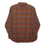 LEE Mens Brown & Blue Checked Shirt XL Casual Cotton Long Sleeve Button