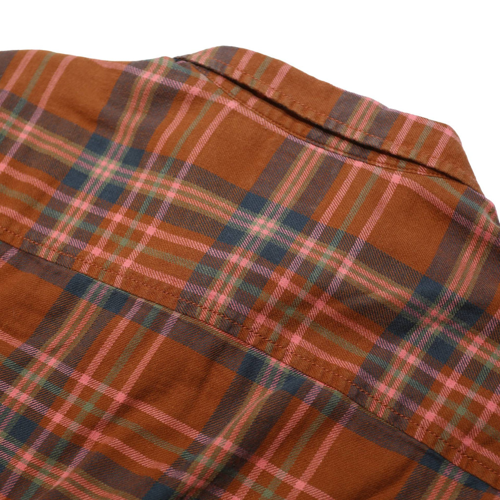 LEE Mens Brown & Blue Checked Shirt XL Casual Cotton Long Sleeve Button