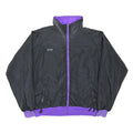 COLUMBIA Mens Black & Purple Reversible Zip Jacket 2XL Polyester Outdoor
