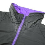 COLUMBIA Mens Black & Purple Reversible Zip Jacket 2XL Polyester Outdoor