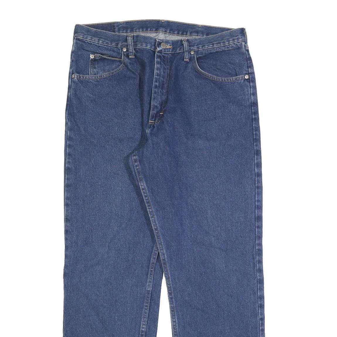 WRANGLER Mens Jeans Blue Relaxed Straight Denim Medium W36 L32 Classic Vintage